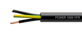 Przewód zasilający POWER 1000-YFR 3G1,5 uniepalniony czarny 0,6/1kV 18191069 /bębnowy/