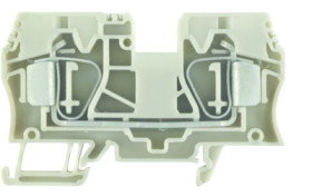 Through terminal block, spring balancer connection, 1.5-10 mm², 2 pole, 57 A, 8 kV, dark beige, 1746750000