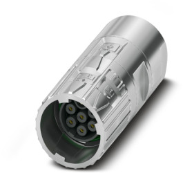 Jack, M17, 7 pole, crimp connection, ONECLICK quick locking system, straight, 1628988