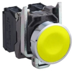 Przycisk sterowniczy 22mm żółty 1NO z samopowrotem 1Z XB4-BA51