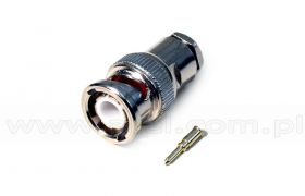 Wtyk BNC, clampowany (skręcany) na przewód RG58