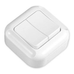 TURKUS Łącznik podwójny natynkowy biały WNT-2Tb