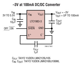 100mA Regulated Charge-Pump Inverters in ThinSOT