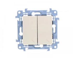 Simon 10 Łącznik schodowy podwójny 10AX kremowy CW6/2.01/41