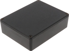 Aluminum die cast enclosure, (L x W x H) 119 x 94 x 34 mm, black (RAL 9005), IP54, 1590BBBK