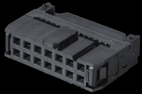 14-pin IDC socket with strain relief