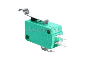 Przełącznik krańcowy z dźwignią wygiętą 27mm 10A