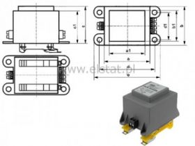 Transformator 12V ( szyna DIN ), TSZS30/005M
