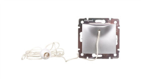 Valena Przycisk Jednobiegunowy Z Cięgnem Aluminium 770119