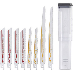 kwb 576090 reciprocating Saw Blade set 9 pcs Wood/metal storage box