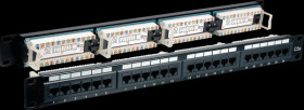 37585.1 Patch panel, 19", 24 port, Cat.6, UTP, 1U, RAL9005