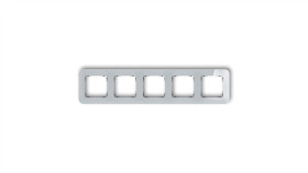 Icon Ramka Uniwersalna Pięciokrotna Zaokrąglona - Efekt Szkła (Ramka: Szara...