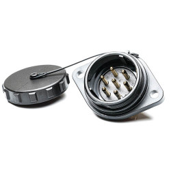 Złącze wielostykowe przemysłowe 7-pinowe Montaż na kołnierzu Gniazdo RS PRO