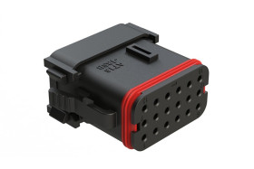 Złącze samochodowe 18-pinowe Amphenol Industrial 3-rzędowe SKT 13A AT16 Montaż na panelu Połączenie zagniatane Złącze