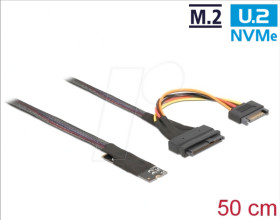 62984 Cable M.2 Key M &gt; U.2 SFF-8639 0.5 m