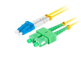 PATCHCORD ŚWIATŁOWODOWY SM LC/UPC-SC/APC DUPLEX 3.0MM LSZH G657A1 2M ŻÓŁTY LANBERG FO-LUSA-SD11-0020-YE