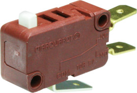Miniature snap-action switche, On-On, plug-in connection, pin plunger, 4 N, 16 (4) A/250 VAC, IP40, 1085.0403