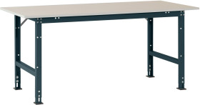 Manuflex AS0031.7016 Stół pakowy PACKPOOL standard z płytą melaminową, szer. X gł. X wys. = 2000 x 800 x 760-870 mm antr