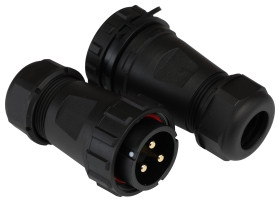 Złącze okrągłe 3-pinowe SP29 Mocowanie kablowe liniowe Wtyk, Gniazdo RS PRO Męski/żeński IP68 SP29