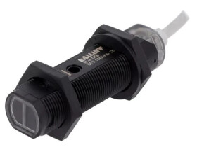Czujnik fotoelektryczny, odbiciowy, z konfiguracją wyjścia PNP, max. 0,1A, przewody, IP67, BOS 18KF-PA-1XA-C-02