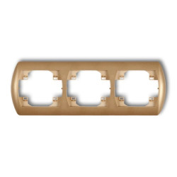 TREND Ramka pozioma potrójna złoty metalik 8RH-3