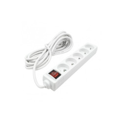 Przedłużacz z wyłącznikiem 5 gniazd z/u 5m 3x1,5mm² biały M20562 Eco Light