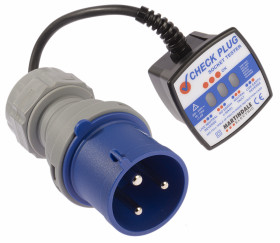 Tester gniazd, 16/32A, 230V ac, CAT III 300 V, Zasilanie sieciowe
