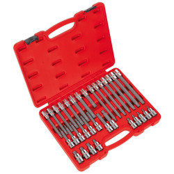 Sealey AK2198 Ribe Socket Bit Set 32pc 1/2&quot;sq Drive