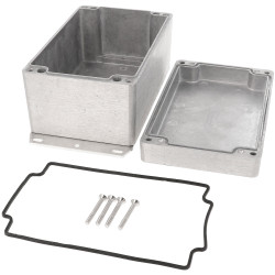 Hammond 1550Z117F Thick Wall Flanged Die Cast Enclosure, 160 x 100 x 81