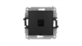 Icon Mechanizm Gniazda Pojedynczego 1Xusb C-C, Bez Pola Opisowego Czarny Mat...
