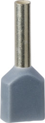 Insulated wire end ferrule, 0.75 mm², 15 mm long, DIN 46228-4, gray, AZ5DE007D