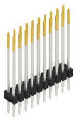 Pin header, 20 pole, pitch 2.54 mm, straight, black, 10139911