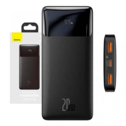 Powerbank Baseus Bipow 10000mAh, 2xUSB, USB-C, 20W (czarny)