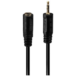 LINDY 35698 Jack Audio Adapter 2.5 mm Plug to 3.5 mm Socket Black