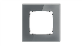 Icon Ramka Uniwersalna Pojedyncza Kwadratowa - Efekt Szkła (Ramka: Grafitowa...