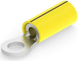 Insulated ring cable lug, 1.25-2.0 mm², AWG 16 to 14, 4.82 mm, yellow, 320630