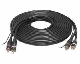 PRZEWOD 2*RCA 5M+ZYLA STER. WT.ZLOTE