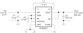 High Efficient Single Inductor Buck-Boost Converter with 1-A Switches
