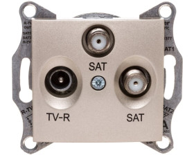 Sedna Gniazdo antenowe satyna TV/SAT/SAT koncowe SDN3502168
