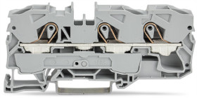 Blok zacisków przelotowych WAGO poziomy: Pojedynczy 20 → 6AWGWciskany zacisk Cage Clamp TOPJOB S, 2010 57A 600 V