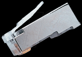 RJ45 modular plug, 8/8, shielded