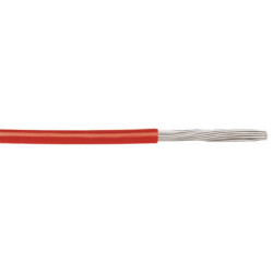 Przewód montażowy 0,2 mm² Czerwony Alpha Wire PTFE 24 AWG 600 V dł. 30m 19/0,13 mm +200°C Właściwości CA 65,