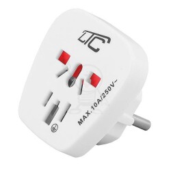 Adapter przejście 1x2P+Z+schuko ›Anglia biała