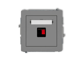 DECO Gniazdo głośnikowe pojedyncze szary mat 27DGG-1 KARLIK