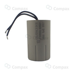 Kondensator silnikowy, CBB60, 10uF, 450 V AC, 5%, 40x65mm, -40 +85°C, przewody 100mm, BM
