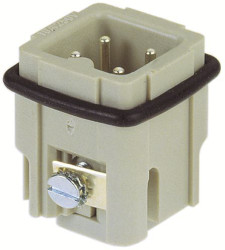 Wkładka złącza dużej mocy 4-pinowe RS PRO 10A 3+PE Męski Śruba Proste