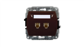 Trend Gniazda Telefoniczne Podwójne 2Xrj11, 4-Stykowy Brązowy 4Gt-2