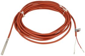 Czujnik; temperatury; 1-FS-PT100-5; rezystancyjny; z obudową; cylindryczny metalowy; PT100; z przewodem 5mb; fi 6x50mm; 100Ohm;