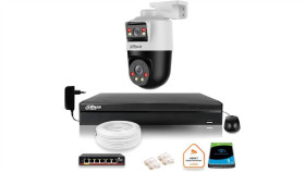Zestaw Monitoringu Ip Dahua Kamera Obrotowa 2Mp+2Mp Dysk 1Tb