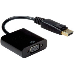 Value 12.99.3136 Adapter cable DisplayPort/VGA Black 0.15m